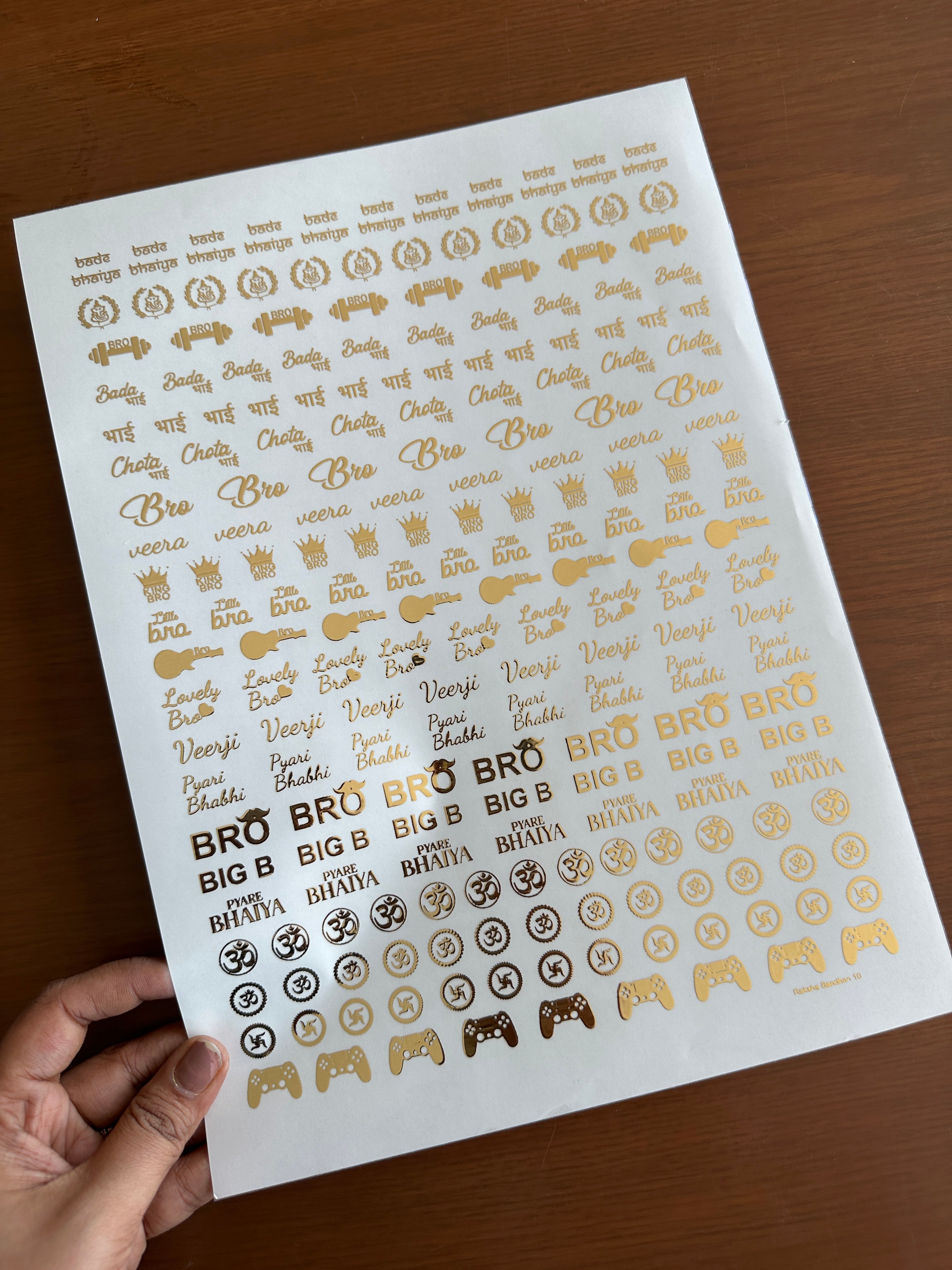 Rakhi bro sticker sheet Rakhi bro sticker sheet