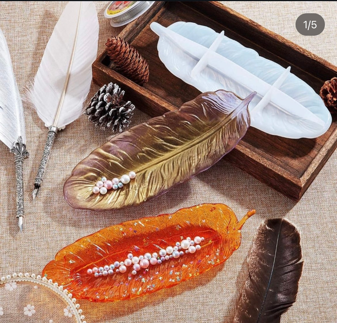 Feather Trinket Mold Feather Trinket Mold