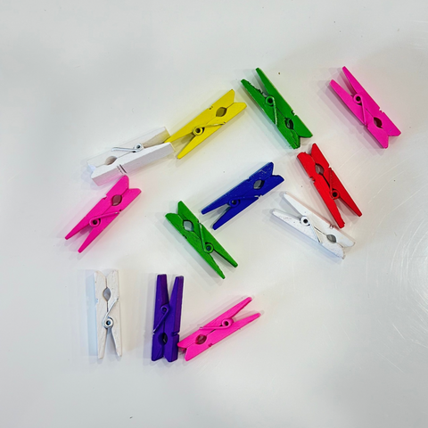 Colourfull Wooden Clips Colourfull Wooden Clips