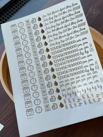 Gold Foil Sticker Sheet G44