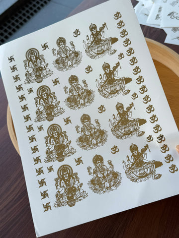 Gold Foil Sticker sheet G9