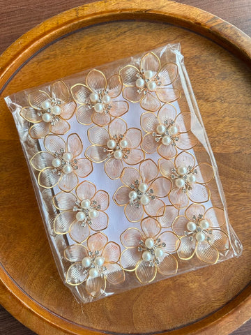 Designer Pearl Flower Gold