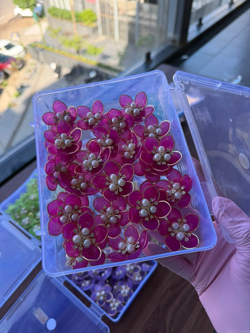 3D Flower Bunch Fushia Pink