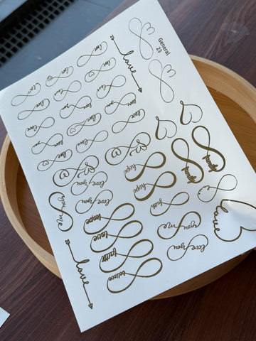 Gold Foil Sticker Sheet G40