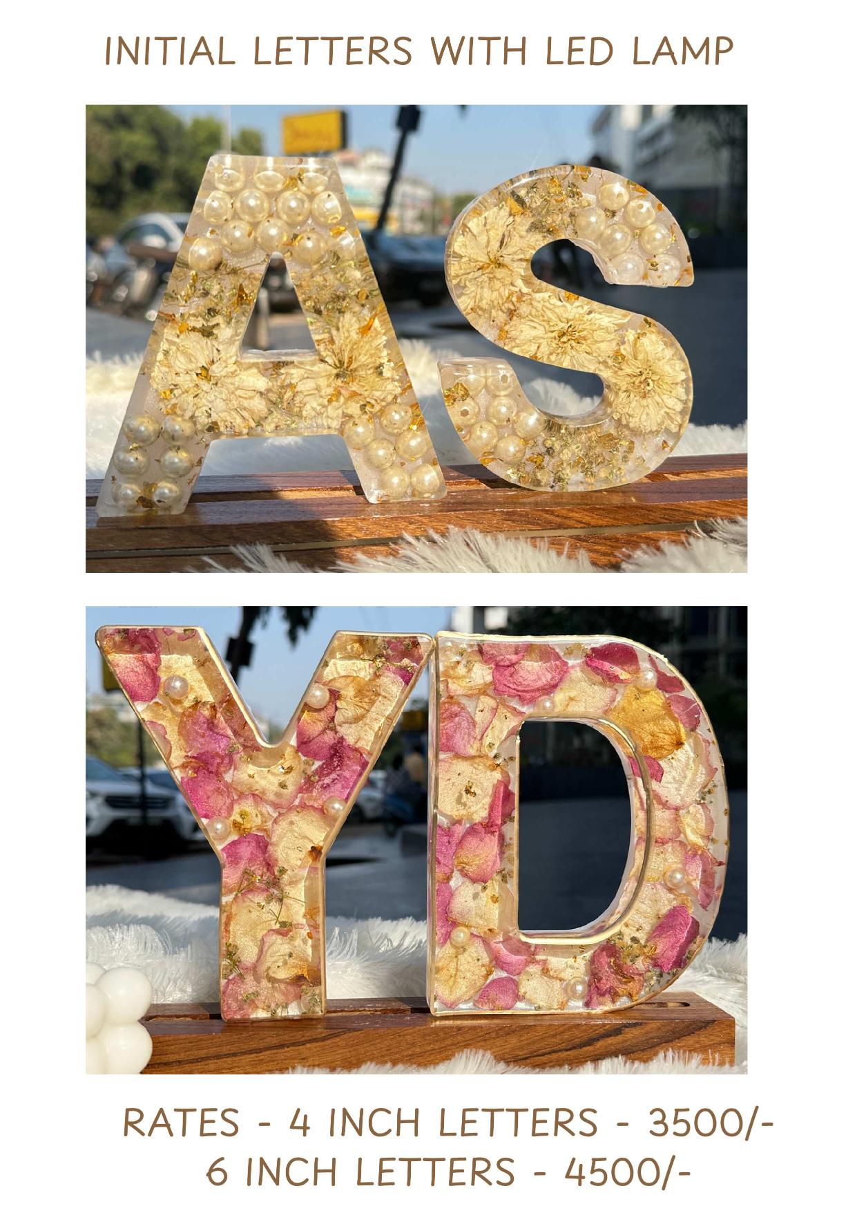 Led Initials Initial Letters With LED Lamp – Resin24