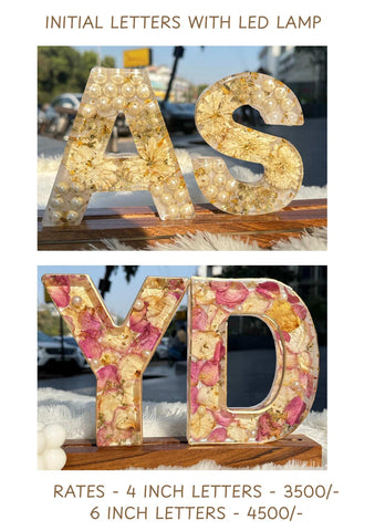 Initial Letters With LED Lamp