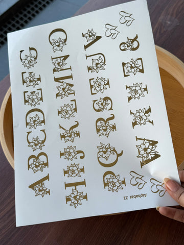 Gold Foil Sticker Sheet G42
