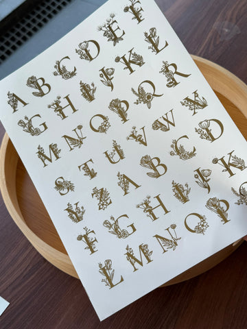 Gold Foil Sticker Sheet G55