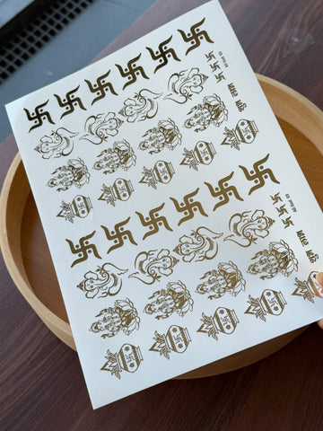 Gold Foil Sticker sheet G5