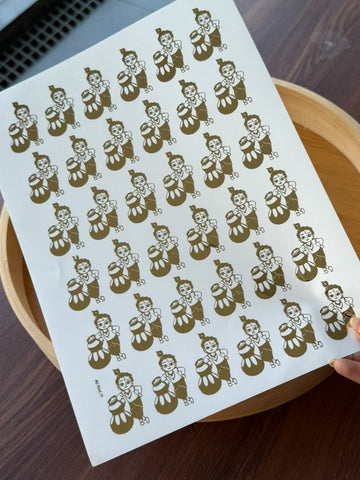 Gold Foil Sticker sheet G3