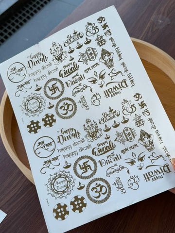 Gold Foil Sticker sheet G22