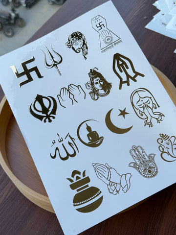 Gold Foil Sticker sheet G11