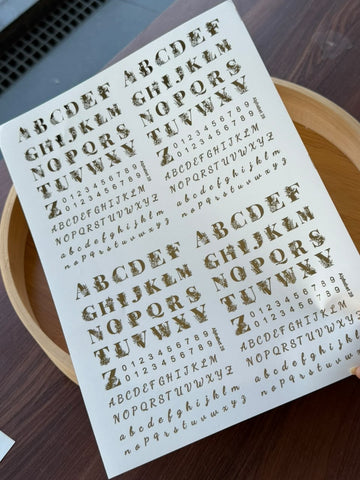 Gold Foil Sticker Sheet G45