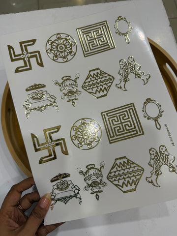 Gold Foil Sticker sheet G14
