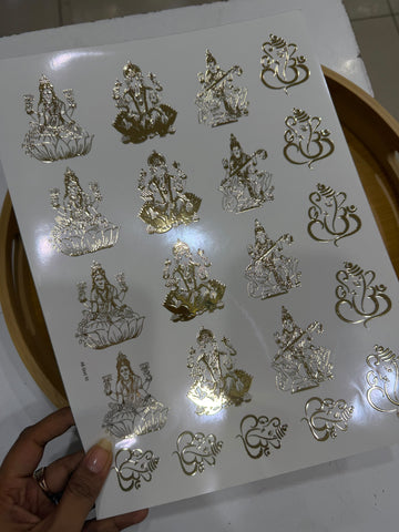 Gold Foil Sticker sheet G13