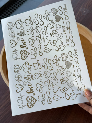 Gold Foil Sticker Sheet G50
