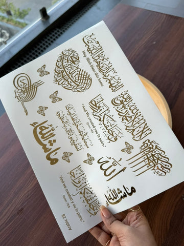Gold Foil Sticker Sheet G38