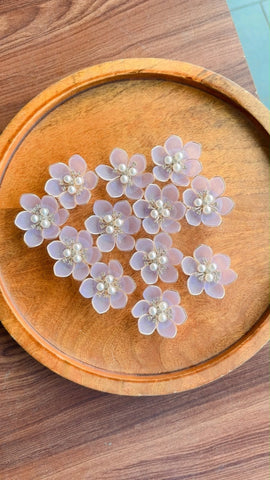 Designer Pearl Flower Baby Pink