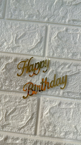 Happy birthday acrylic cutout - Resin24
