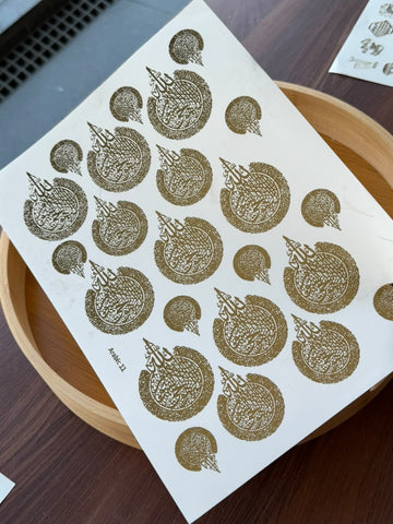Gold Foil Sticker Sheet G36