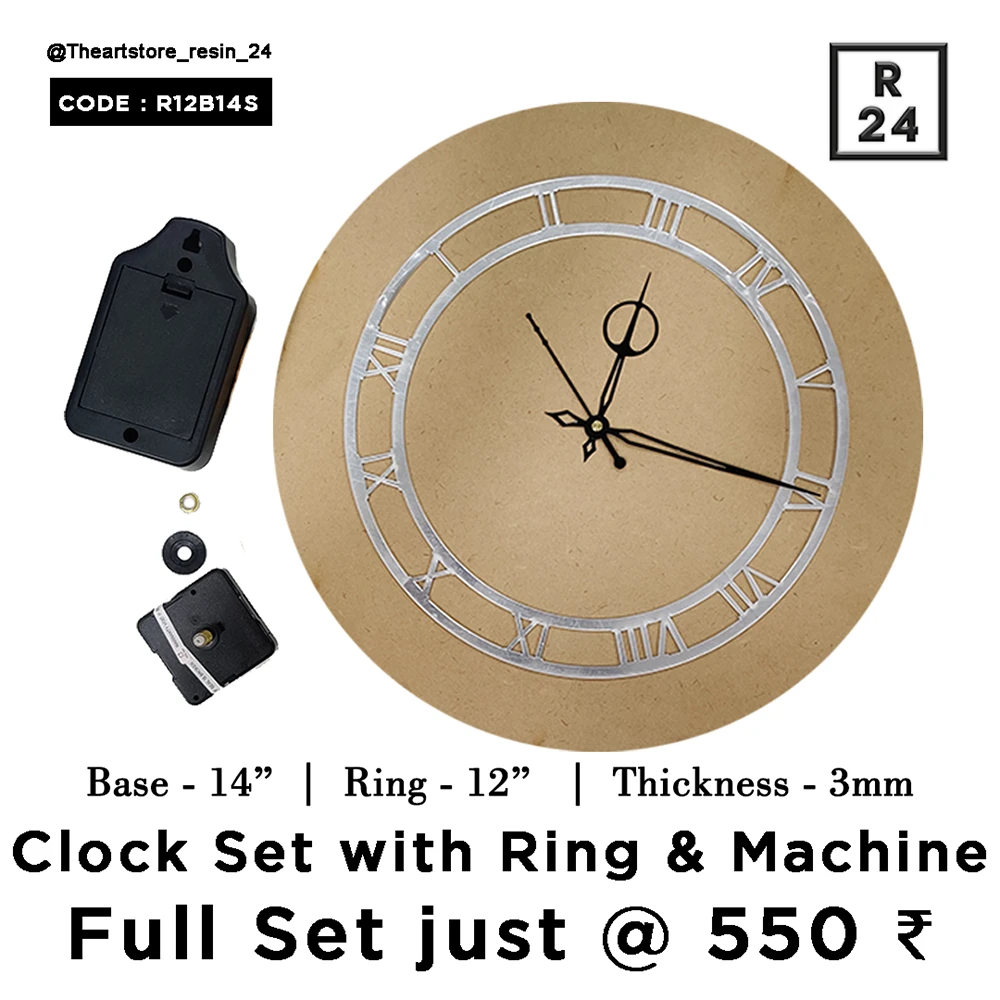 Clock set with ring - Resin24