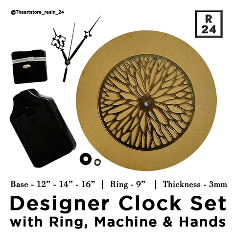 Designer Clock Set - Resin24