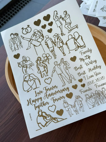 Gold Foil Sticker Sheet G46
