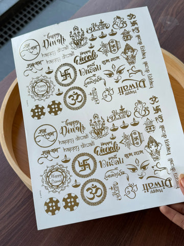 Gold Foil Sticker sheet G25