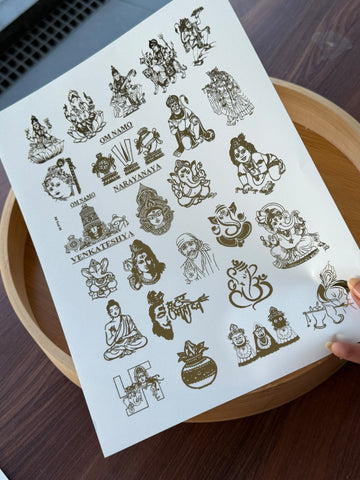 Gold Foil Sticker sheet G2