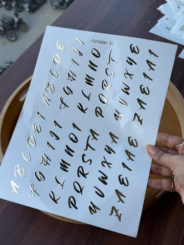 Gold Foil Sticker Sheet G51