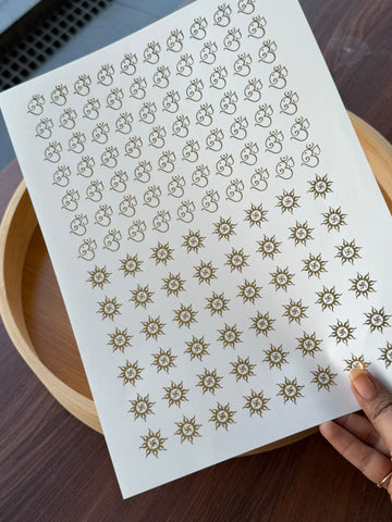 Gold Foil Sticker sheet G24