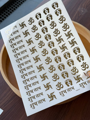 Gold Foil Sticker sheet G23
