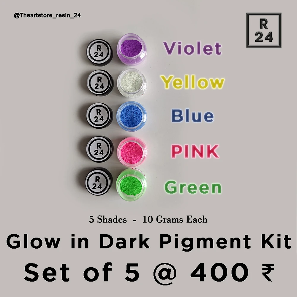 Glow in Dark Pigment Kit 2 - Resin24