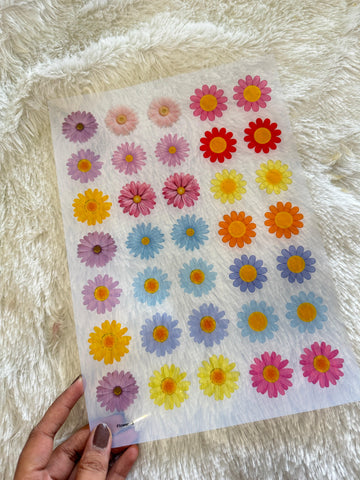 Daisy flower insert sheet