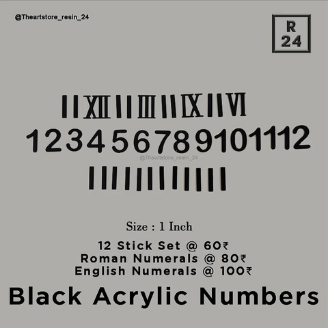 Black Acrylic Numbers - Resin24