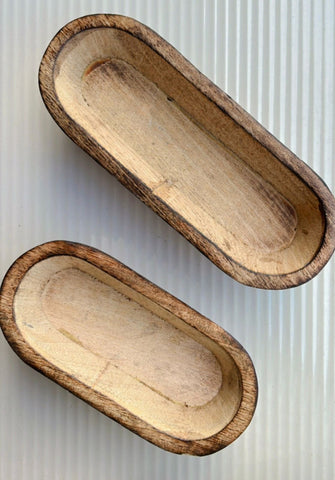 Oval Boat Wooden Candles Jar