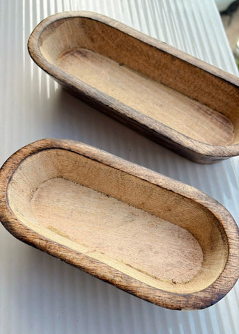 Oval Boat Wooden Candles Jar