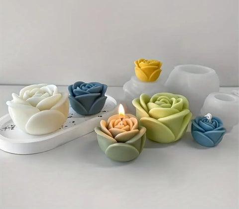 Realistic Rose Candle Mold