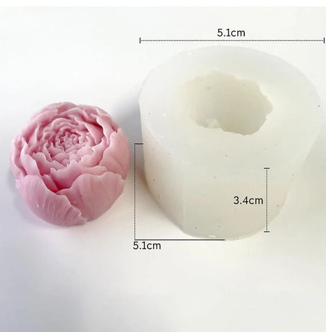 3D Bud Flower Candle Mold Big