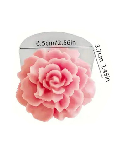 Open Rose 3D Flower Mold