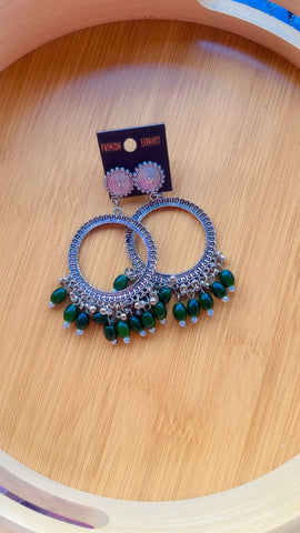 Round Green Silver Jumkha