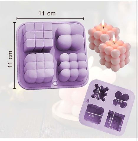 4 In 1 Bubble Candle Mold