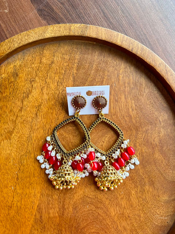 Dulls Jumkha Square Red  /gold
