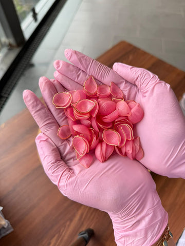 3D Rose Petals Peach