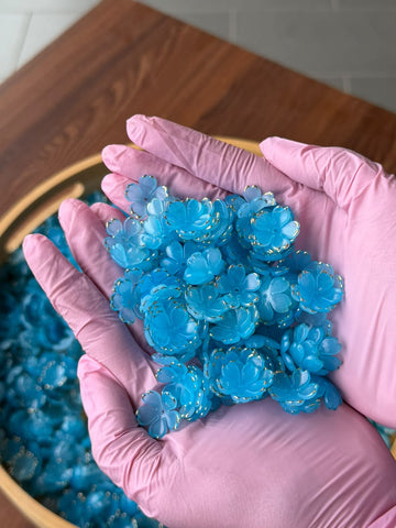 3D Flower Sky Blue