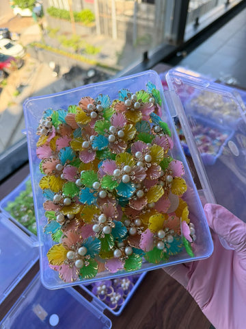 3D Flower Bunch Pastle Multi