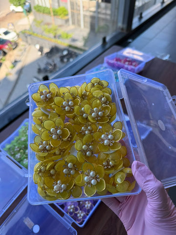 3D Flower Bunch Yellow