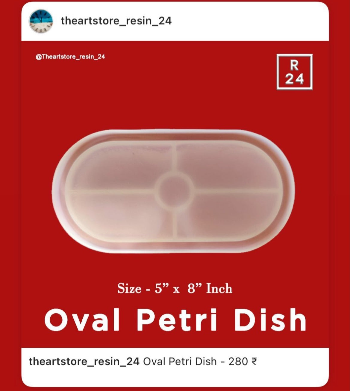 Oval Petri Dish - Resin24